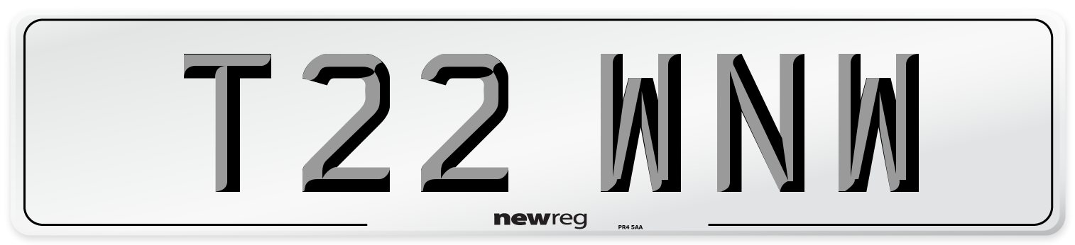 T22 WNW Number Plate from New Reg